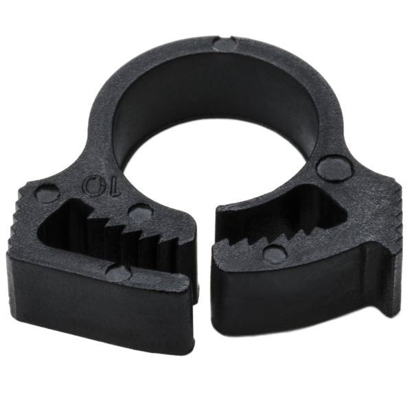 HellermannTyton SNP4GHS0C2 Snapper Hose Clamp, .41"–.46" Bundle Diameter, PA66GF13, Black, 100/pkg