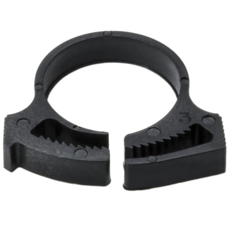 HellermannTyton SNP16GHS0C2 Snapper Hose Clamp, .75"–.85" Bundle Diameter, PA66GF13, Black, 100/pkg