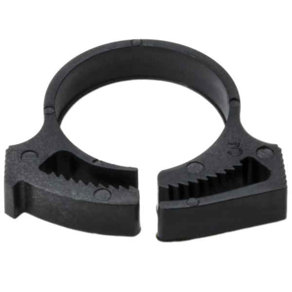 HellermannTyton SNP16GHS0C2 Snapper Hose Clamp, .75"–.85" Bundle Diameter, PA66GF13, Black, 100/pkg