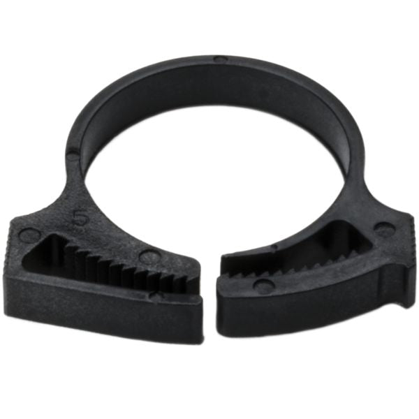 HellermannTyton SNP22GHS0C2 Snapper Hose Clamp, .93"–1.08" Bundle Diameter, PA66GF13, Black, 100/pkg