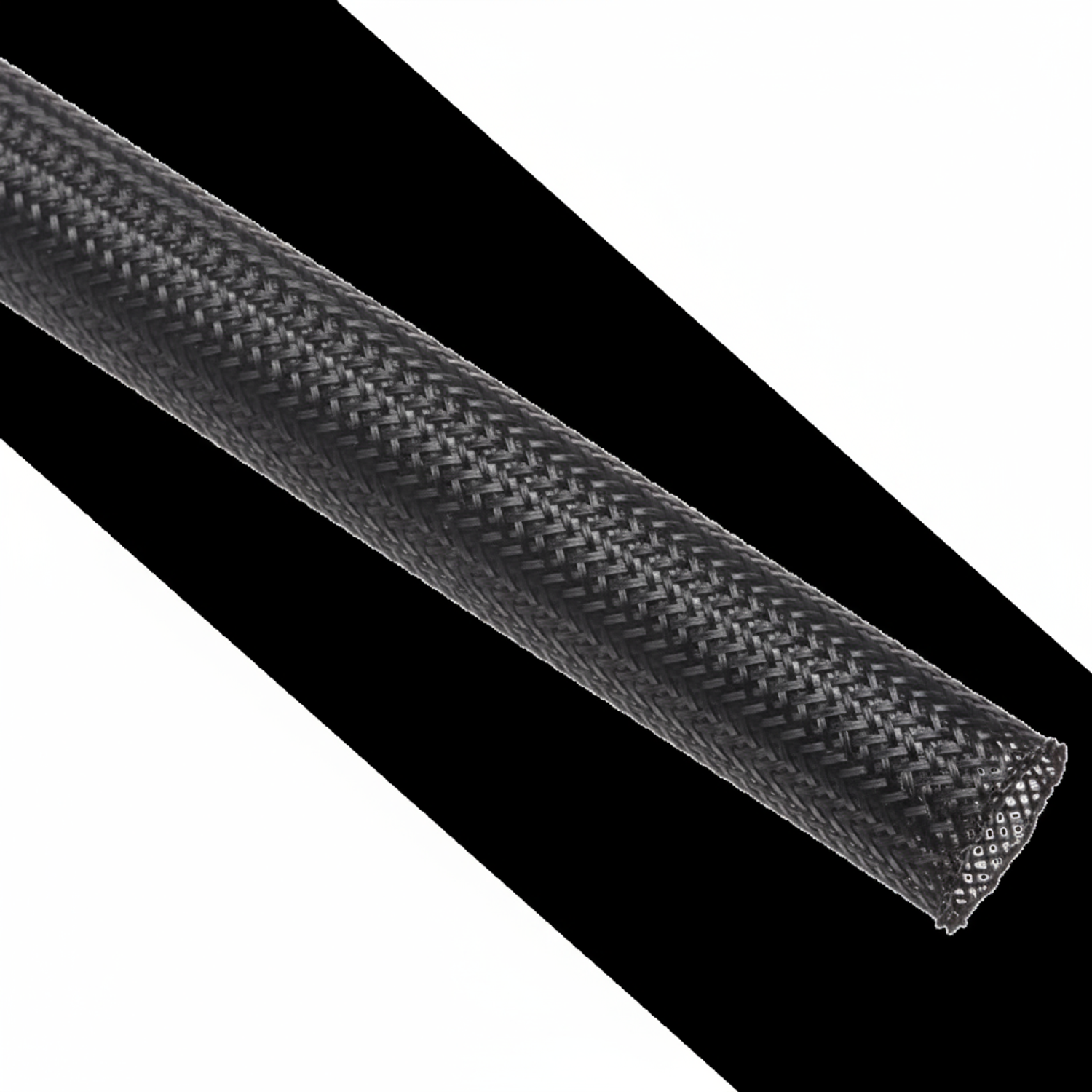 1/4” Black Techflex Clean Cut Fray Resistant Expandable Brai