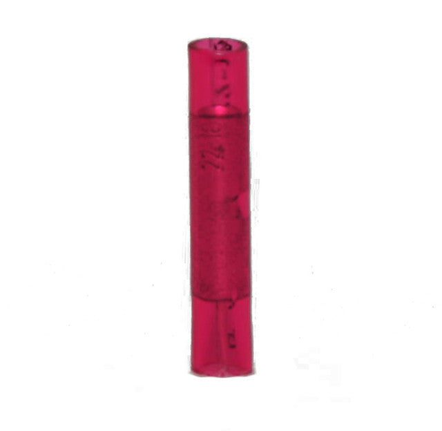 22-18 AWG .990 Length Nylon Insulated Butt Splice Connector - Seamless Straight 100/Bag