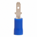 16-14 AWG Blue Vinyl Insulated Butted Seam Disconnect Terminals 100/bag