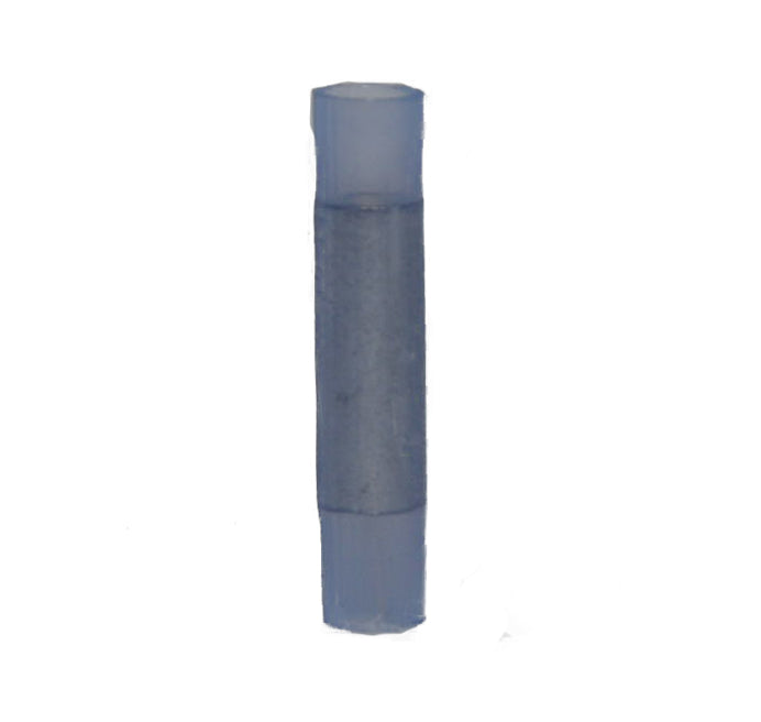 16-14 AWG Blue Nylon Insulated Butted Seam Straight Butt Connectors 100/bag