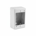 HellermannTyton TSRW-JB2 Single Gang Junction Box, 2" Deep, PVC, White, 1/bag