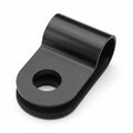 HellermannTyton 211-60001 P-Clamp, 0.39" Wide, 0.20'' Max Bundle Dia, 0.17'' Mounting Hole Dia, PA66HS, Black, 100/pkg