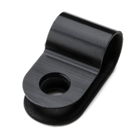 HellermannTyton 211-60002 P-Clamp, 0.39" Wide, 0.26'' Max Bundle Dia, 0.17'' Mounting Hole Dia, PA66HS, Black, 100/pkg