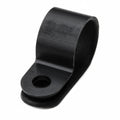 HellermannTyton 211-60006 P-Clamp, 0.39" Wide, 0.49'' Max Bundle Dia, 0.17'' Mounting Hole Dia, PA66HS Black, 100/pkg