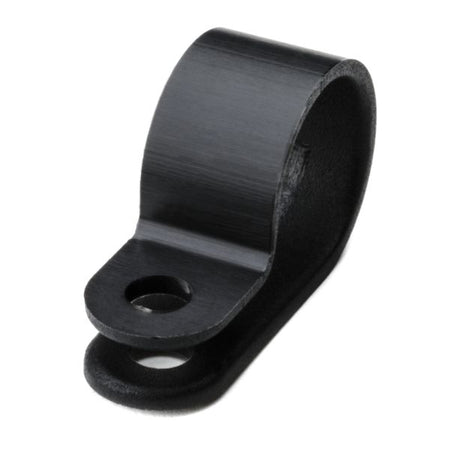 HellermannTyton 211-60090 P-Clamp, 0.39" Wide, 0.55'' Max Bundle Dia, 0.17'' Mounting Hole Dia, PA66HS Black, 1000/pkg