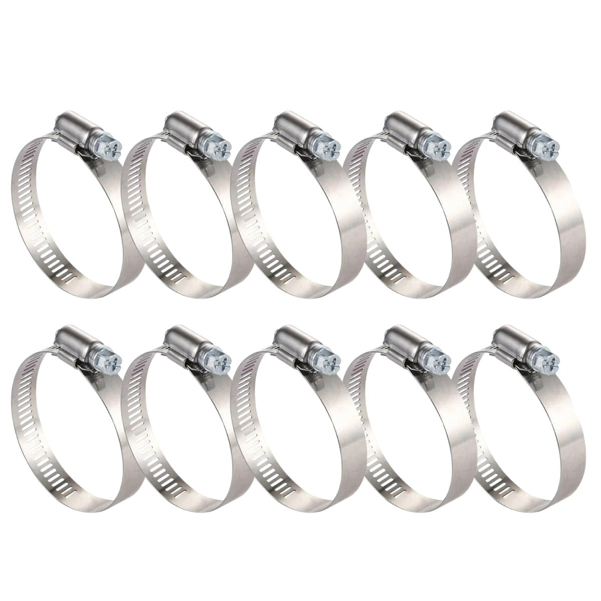 #10P Stainless Steel Hose Clamp w/ Zinc Plated Screw 10/box