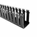 HellermannTyton 181-00024 Slotted-Wall Wiring Duct, 1" x 2", Non-Adhesive, PVC, Black, 120 ft/carton 