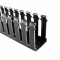 HellermannTyton 181-00550 Slotted Wall Wiring Duct, 1.5" X 3", Non-Adhesive, PVC, Black, 120ft/Carton