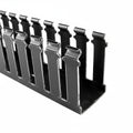 HellermannTyton 181-00584 Slotted Wall Wiring Duct, 3" X 1", Adhesive, PVC, Black, 120ft/Carton