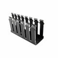 HellermannTyton 181-42005 Slotted Wall Wiring Duct, 4" X 2", Non-Adhesive, PVC, Black, 120ft/Carton