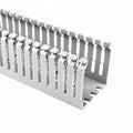 HellermannTyton 184-11010 High Density Slotted Wall Wiring Duct, 1" X 1.5", Non-Adhesive, PVC, Gray, 120ft/Carton