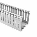 HellermannTyton 184-21002 High Density Slotted Wall Wiring Duct, 2" X 1", Non-Adhesive, PVC, Gray, 120ft/Carton