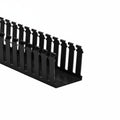 HellermannTyton 184-32002 High Density Slotted Wall Wiring Duct, 3" X 2", Non-Adhesive, PVC, Black, 30ft/Box