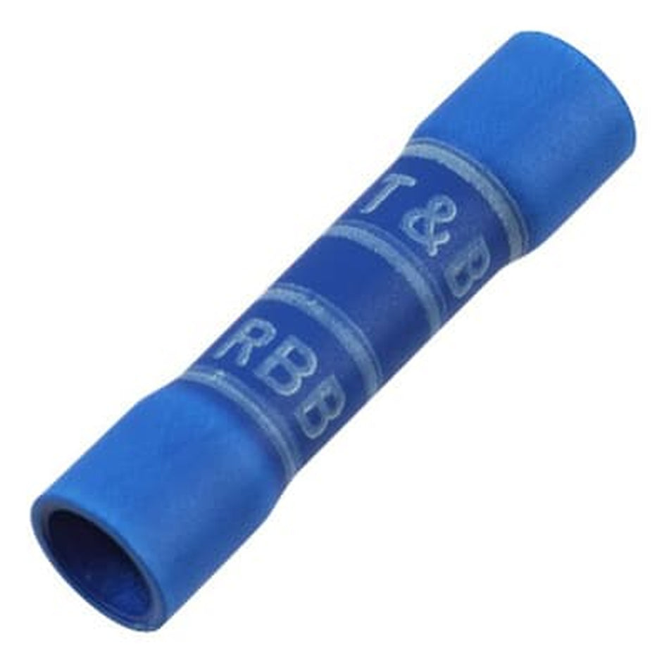 Sta-Kon Vinyl Insulated Butt Connector, 16-14 AWG, Blue, 100 Pack