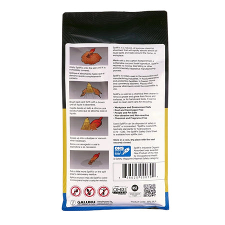SpillFix 2-in-1 Spill Absorbent & Sweeping Compound Pouch, Coconut Coir Granules, Non-Toxic Oil & Liquid Cleanup, 2.5 Gallon / 9L product image