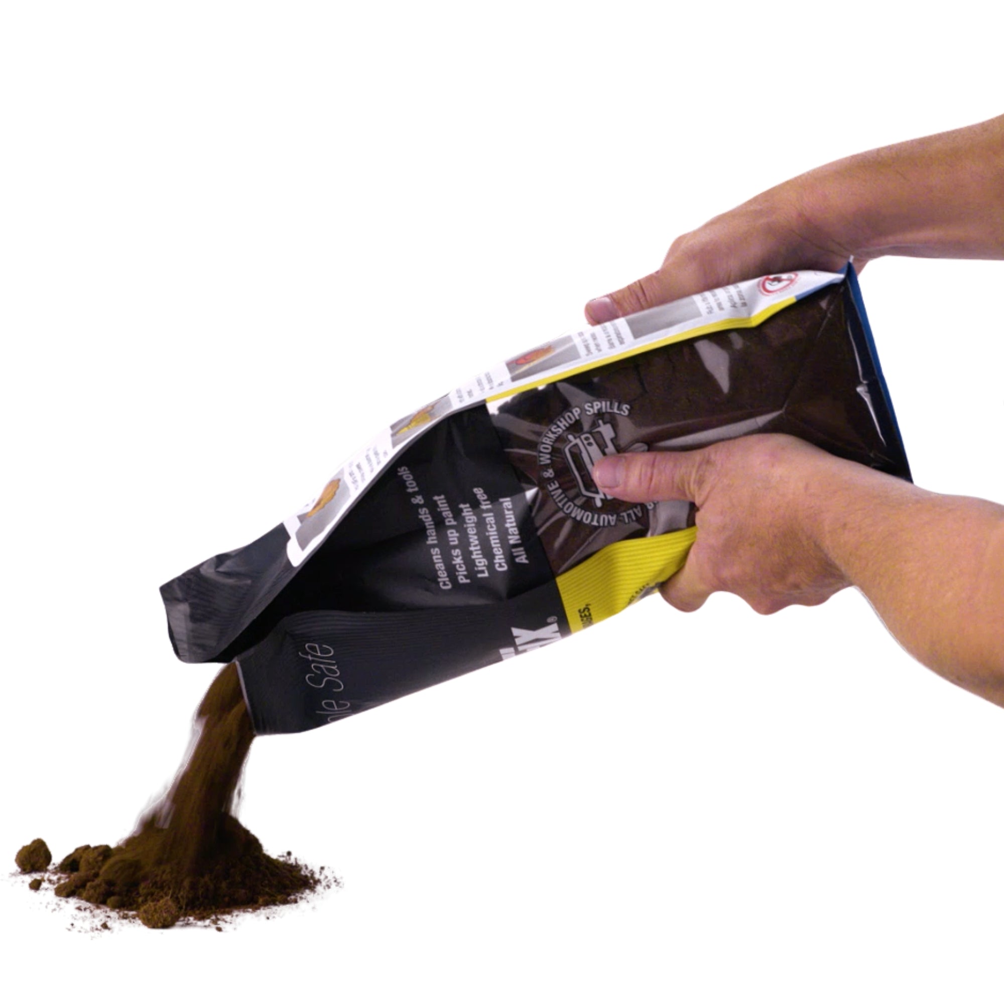 SpillFix 2-in-1 Spill Absorbent & Sweeping Compound Pouch, Coconut Coir Granules, Non-Toxic Oil & Liquid Cleanup, 2.5 Gallon / 9L product image