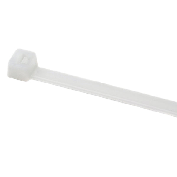 HellermannTyton T50R9VOM4 Flame-Retardant Cable Tie, 8" Long, UL Rated, 50lb Tensile Strength, PA66V0, Natural, 1000/pkg