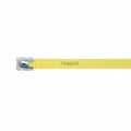 Panduit 14" 250lb Fully Coated Yellow Polyester 316 Pan-Steel Stainless Steel Cable Ties 50/bag Part #MLTFC4H-LP316YL