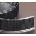 VELCRO BRAND Reclosable Fastener: Acrylic Adhesive, 75 ft, 1 1/2 in Wd, Black, Hook