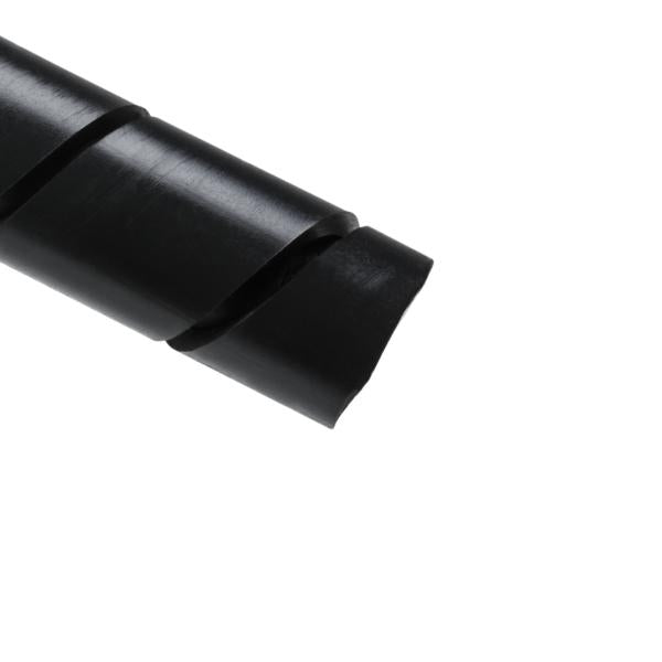 HellermannTyton 3FRP0C Spiralwrap Protective Sheathing, .5" Diameter, PE-FR, Black, 100 ft/roll