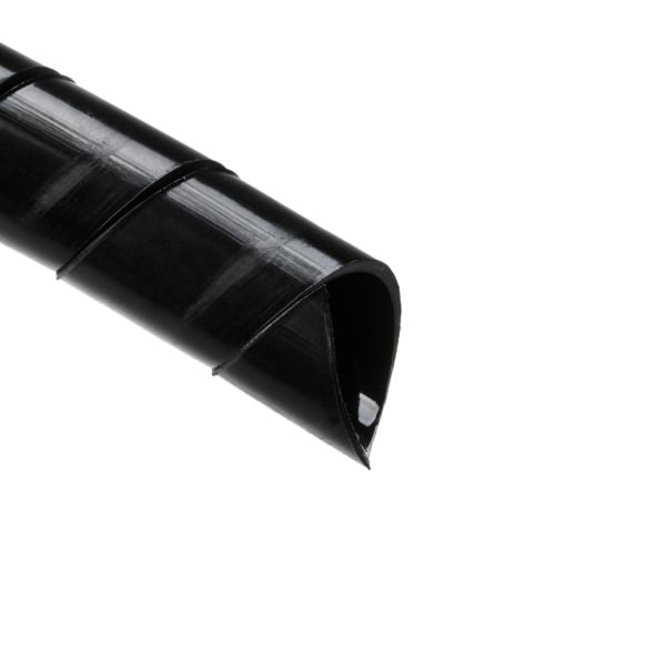 HellermannTyton 3N0C Spiralwrap Protective Sheathing, .5" Diameter, PA6, Black, 100 ft/roll