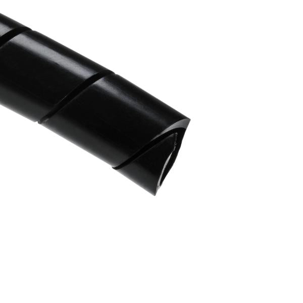 HellermannTyton 3NFP0C Spiralwrap Protective Sheathing, .5" Diameter, PE, Black, 100 ft/roll