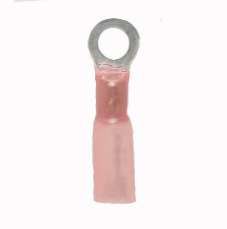 22-18 AWG Heat Shrink - Crimp & Seal #10 Stud Ring Terminal 100/Bag