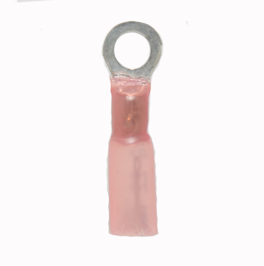 22-18 AWG Heat Shrink - Crimp & Seal #10 Stud Ring Terminal 100/Bag