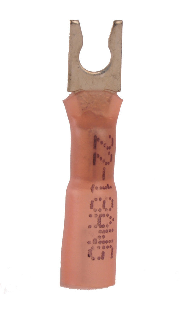 22-18 AWG Heat Shrink #8 Snap Spade Terminal 100/Bag