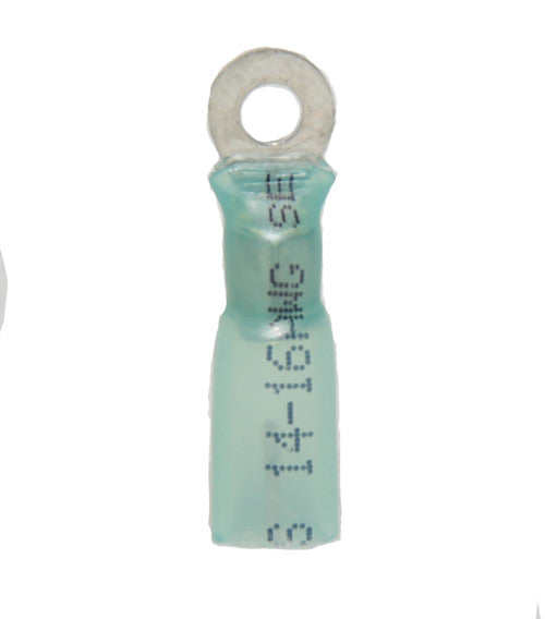 16-14 AWG Heat Shrink - Crimp & Seal #8 Stud Ring Terminal 100/Bag