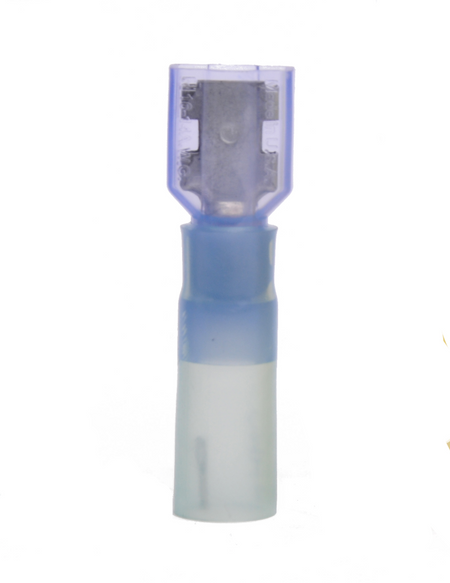 16-14 AWG Heat Shrink - Crimp & Seal Hump Jacket Fully Insulated .250 Female Quick Disconnect 100/Bag