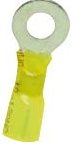 12-10 AWG Heat Shrink - Crimp & Seal 1/4" Stud Ring Terminal 100/Bag 