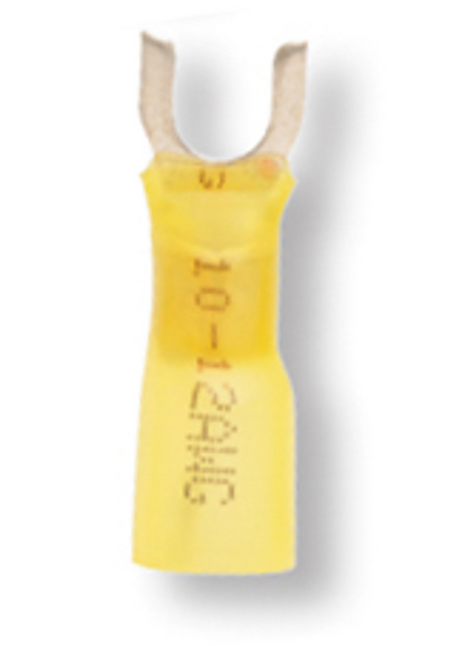 12-10 AWG Heat Shrink - Crimp & Seal #10 Spade Terminal 100/Bag