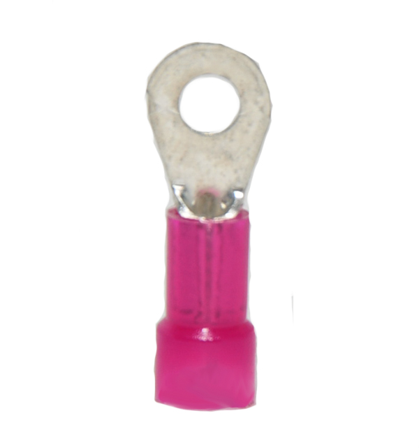 22-18 AWG Nylon Insulated #4-6 Stud Ring Terminal 100/Bag