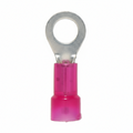 22-18 AWG Red Nylon Insulated Butted Seam #10 Ring Terminals, 100/bag