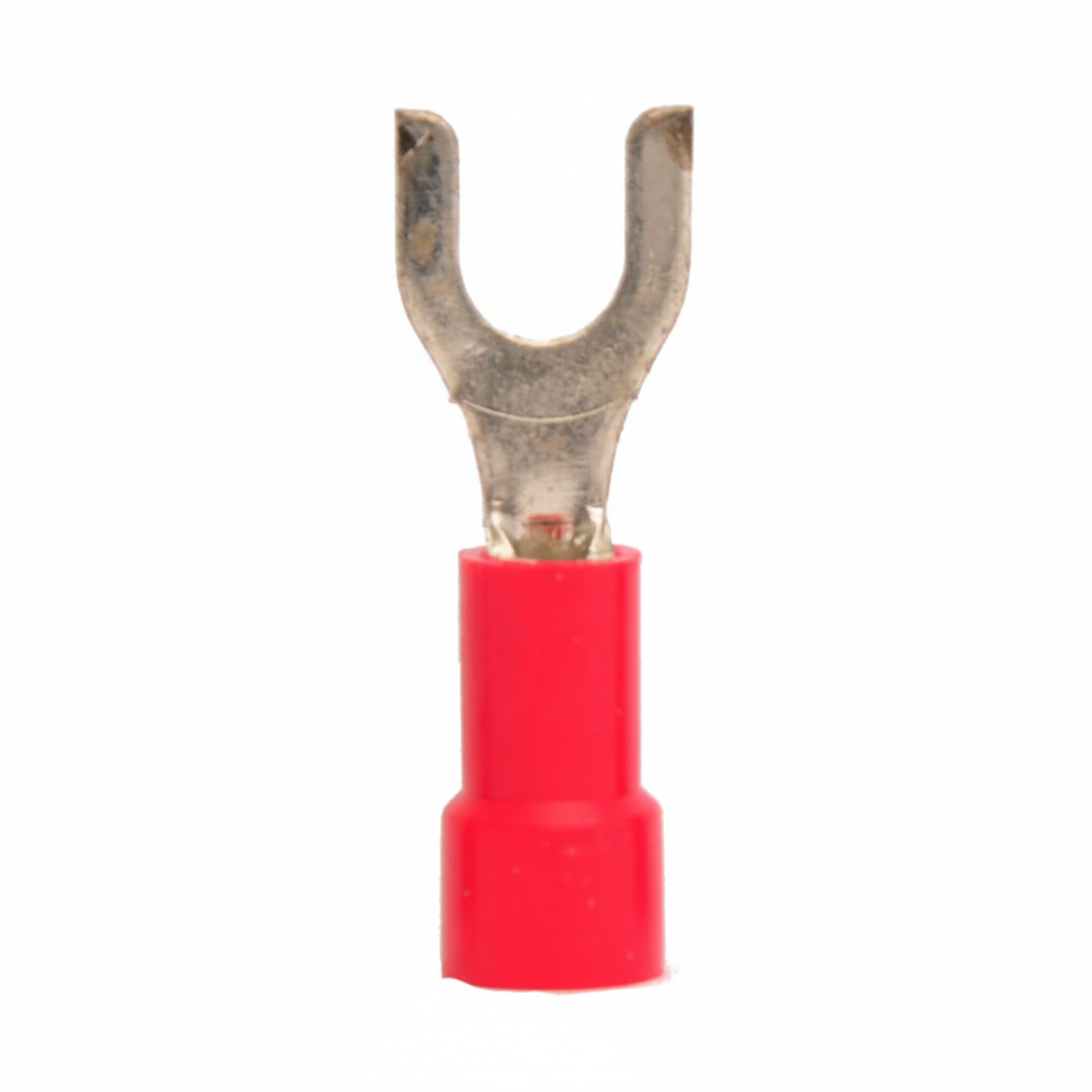 22-18 AWG Red Vinyl Insulated Butted Seam Spade Terminals, 1