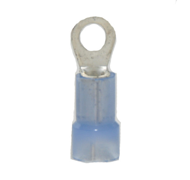 16-14 AWG Nylon Insulated #8 Stud Ring Terminal 100/Bag