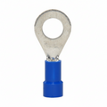16-14 AWG Blue Vinyl Insulated Butted Seam 1/4 Ring Terminals 100/bag
