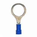 16-14 AWG Blue Vinyl Insulated Butted Seam 1/2 Ring Terminals 100/bag