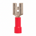 22-18 AWG Red Vinyl Insulated Butted Seam Disconnect Terminals, 100/bag
