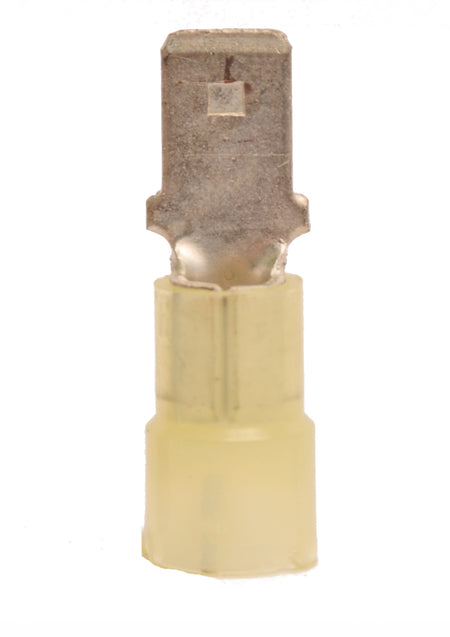 12-10 AWG Yellow Nylon Insulated Fully Insulated Style A Disconnect Terminals, 100/bag