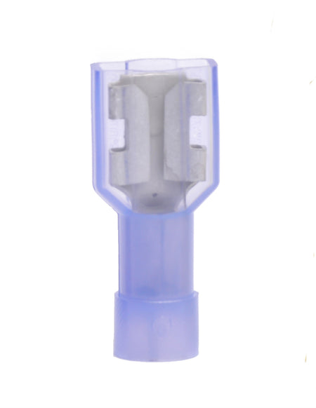 16-14 AWG Blue Nylon Insulated Fully Insulated Style B Disconnect Terminals, 100/bag