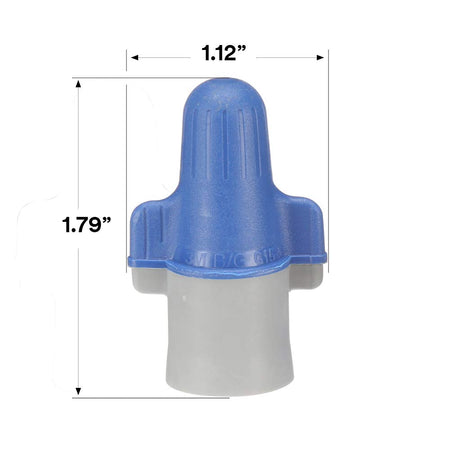 3M B/G+ Performance Plus Wire Connector, 14-6 AWG, Blue/Gray, 250/Jug