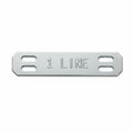 HellermannTyton 544-80101 M-Boss Marker, 1.77" Wide x 0.39" High, Stainless Steel, Silver, 1000/Box