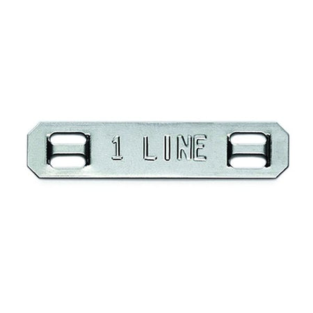 HellermannTyton 544-80101 M-Boss Marker, 1.77" Wide x 0.39" High, Stainless Steel, Silver, 1000/Box