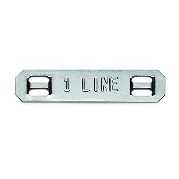 HellermannTyton 544-80101 M-Boss Marker, 1.77" Wide x 0.39" High, Stainless Steel, Silver, 1000/Box